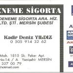 DENEME SİGORTA MERSİN ŞUBESİ KADİR DENİZ YILDIZ Profile Picture